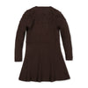 Organic Bobble Yoke Sweater Dress | Chocolate Brown