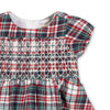 Organic Smocked Puff Sleeve Dress | Holiday Tartan