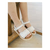 Ella Scalloped Sandal | Whte