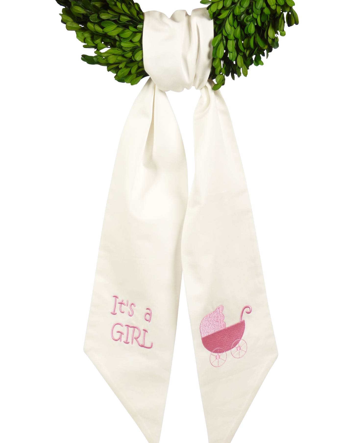 Wreath Sash: It's A Girl: One Size