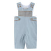 Blue Pinstripe Brown Smocked Jon Jon