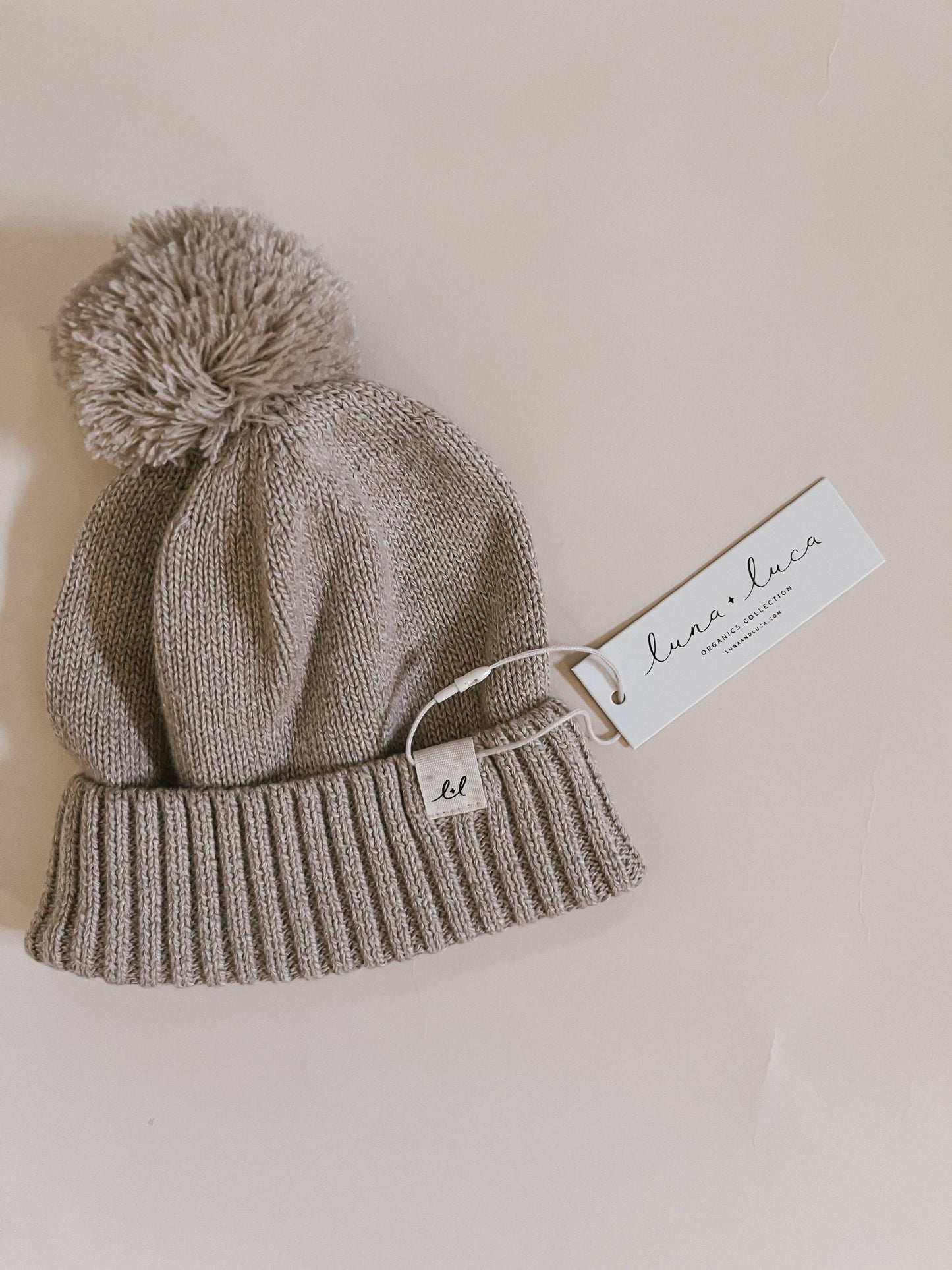 Pom Beanie | Heather Beige