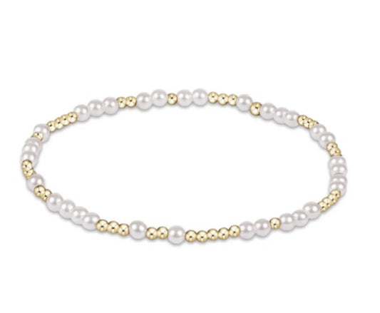 hope unwritten 3mm bead bracelet - pearl