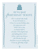 Birthday Knife | Tiny Blue Gingham