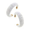 Cancun Raffia Hoop Earrings: Natural