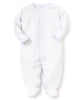 New Kissy Dots Print Footie | White/Blue