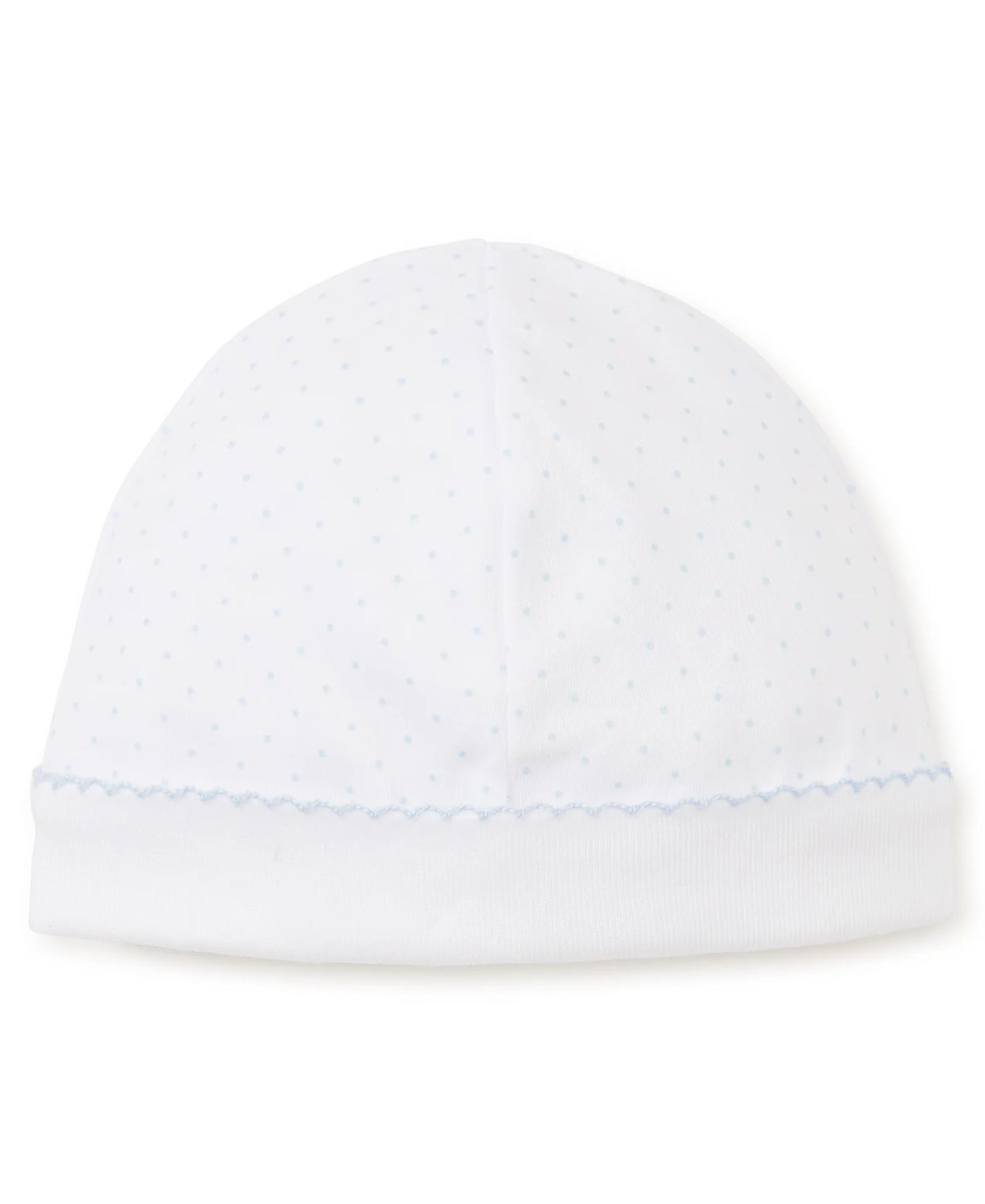 New Kissy Dots Print Hat | White/Blue Dot