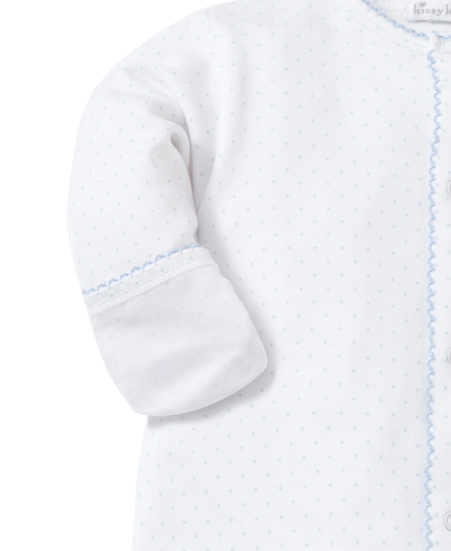 New Kissy Dots Print Converter Gown | White/Blue Dot