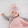 Garter Stitch Knit Bonnet | Blush