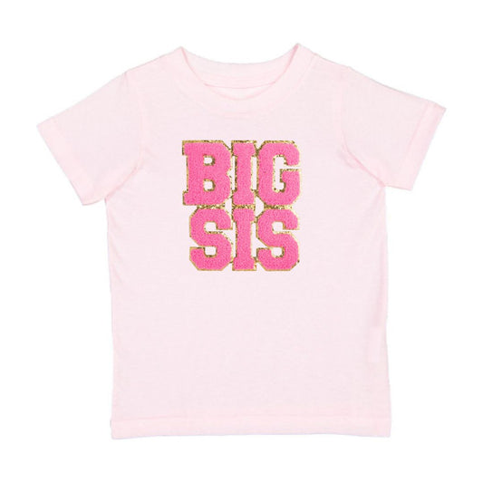 Big Sis Patch Short Sleeve Shirt | Pink
