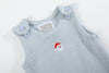 Santa Knit Romper | Light Blue