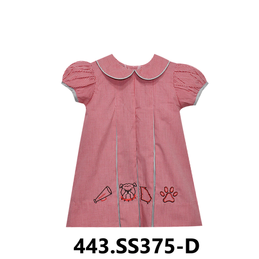 Bulldog 4 Logos Dress | Red/Black
