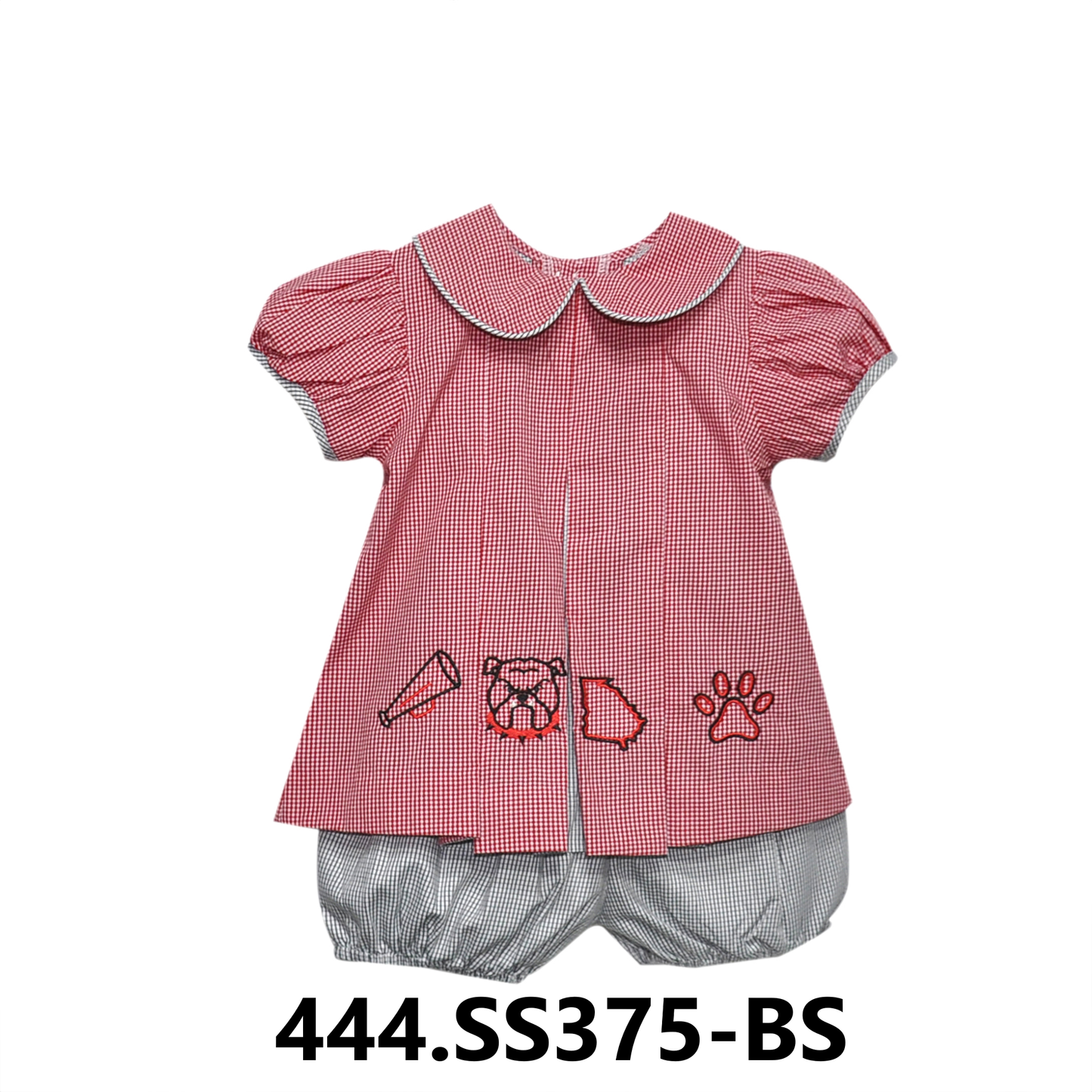 Bulldog 4 Logos Bloomer Set | Red/Black