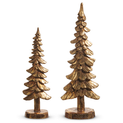 SET of 2 Gold Trees