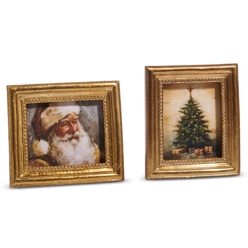Gilded Gold Christmas Art | 6"