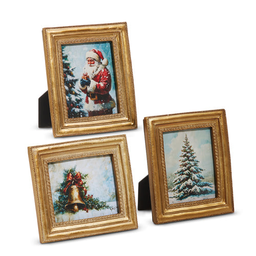 Traditonal Winter Holiday Framed Art