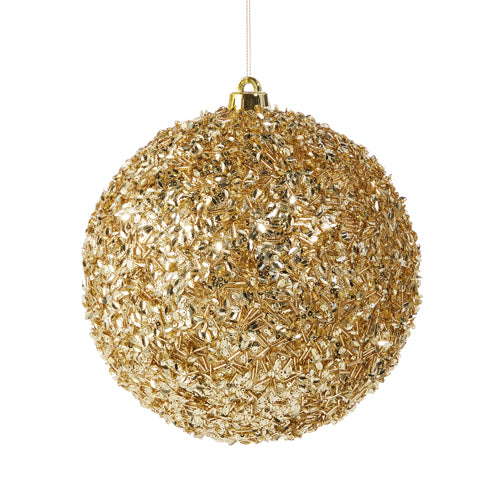 Gold Sequin Ball Ornament | 8"