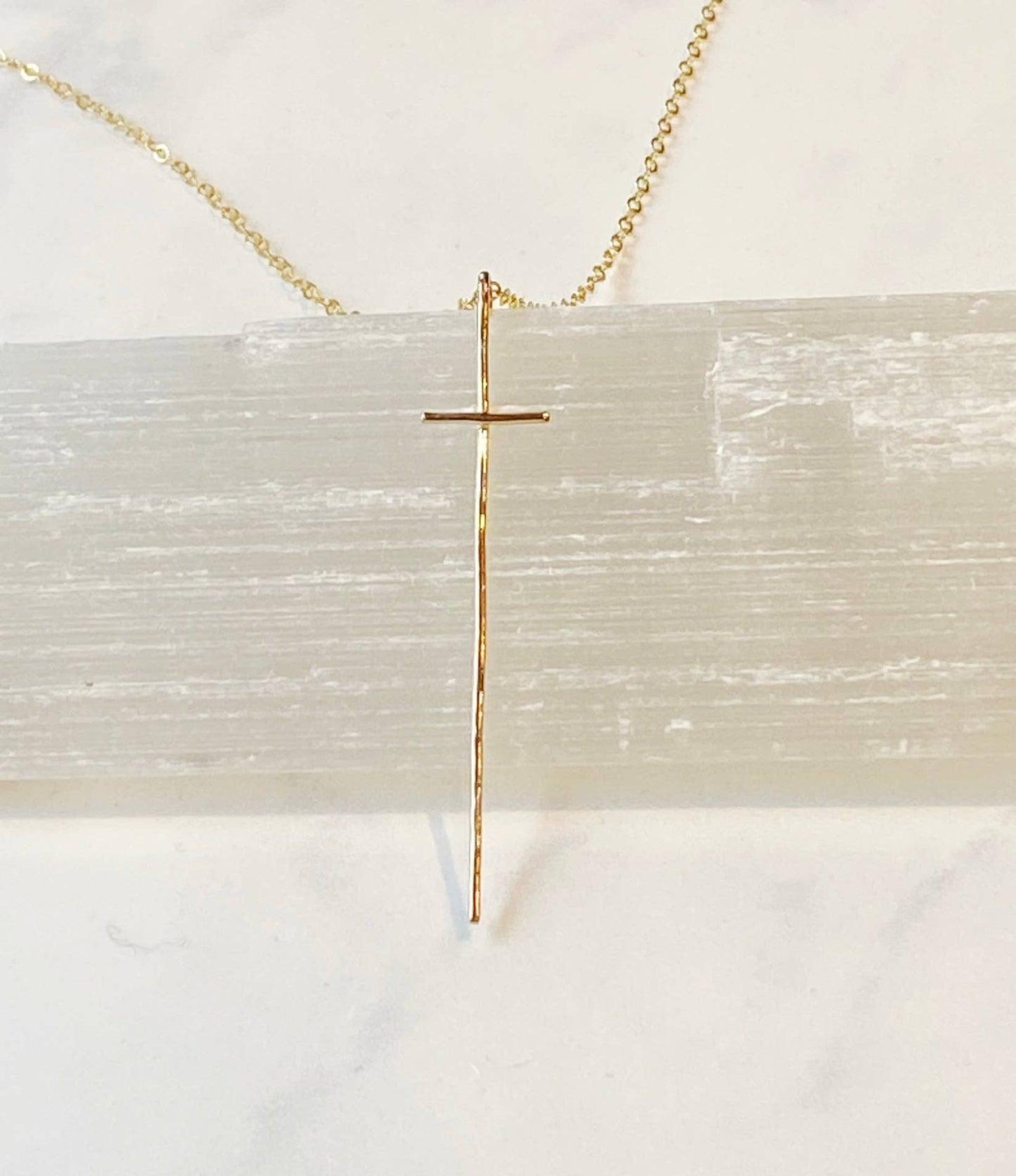 Modern Cross Necklace | 14kt Gold Filled