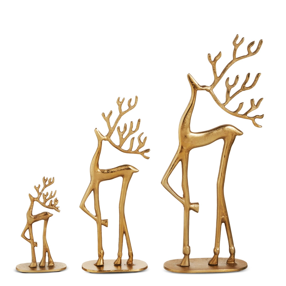 Prancing Gold Iron Deer | 3 sizes