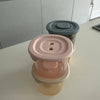 Ali+Oli Silicone Food Containers (4oz) 2-pack | Blush-Khaki