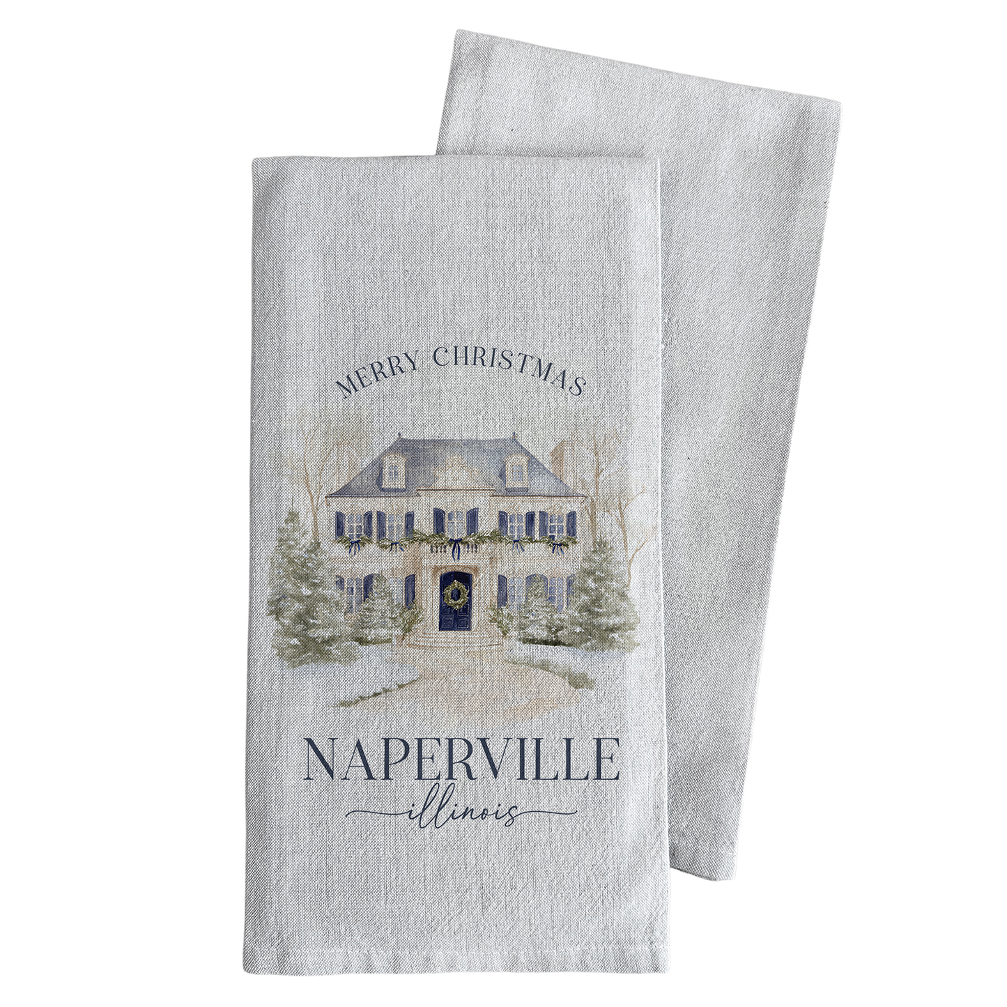 Winter House Tea Towel