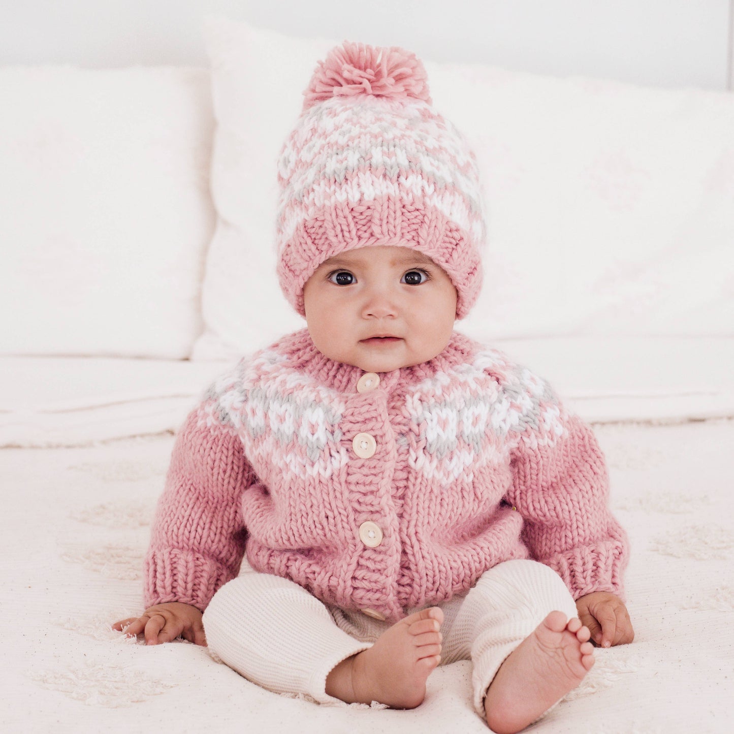 Fairisle Beanie Hat | Rosy