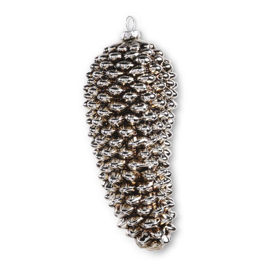 7.5 Inch Pinecone Ornament | Antique Silver