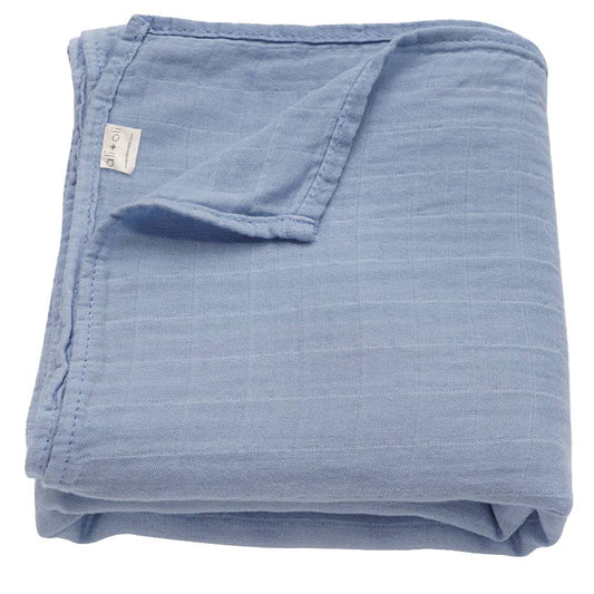 Muslin Swaddle Blanket | Dream Blue