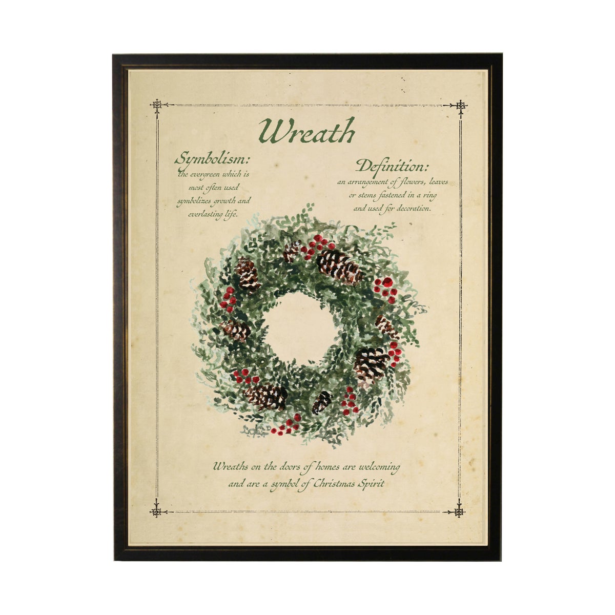 Holiday Wreath with Definition | 22x28