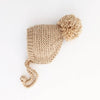 Garter Stitch Knit Bonnet | Latte