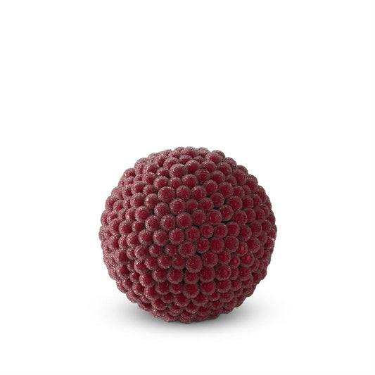 5.25 Inch Icy Red Berry Ball Ornament