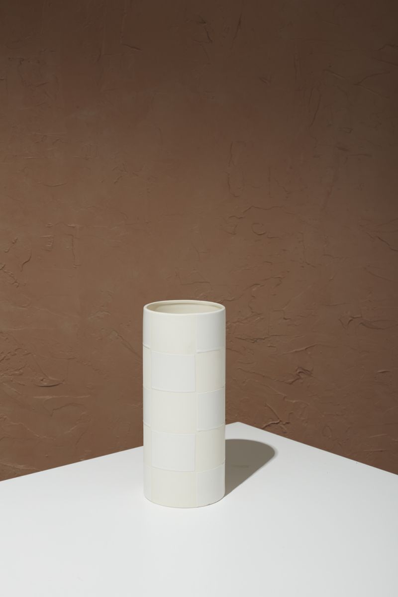 Checkerboard Vase 5"x12"