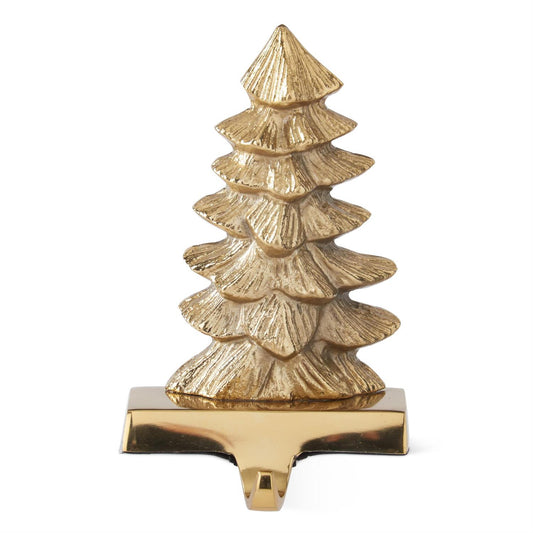 8.25 Inch Christmas Tree Stocking Holder | Brass Finish