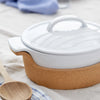 Oval Covered Casserole with Cork Tray Ensemble | Casafina by COSTA NOVA