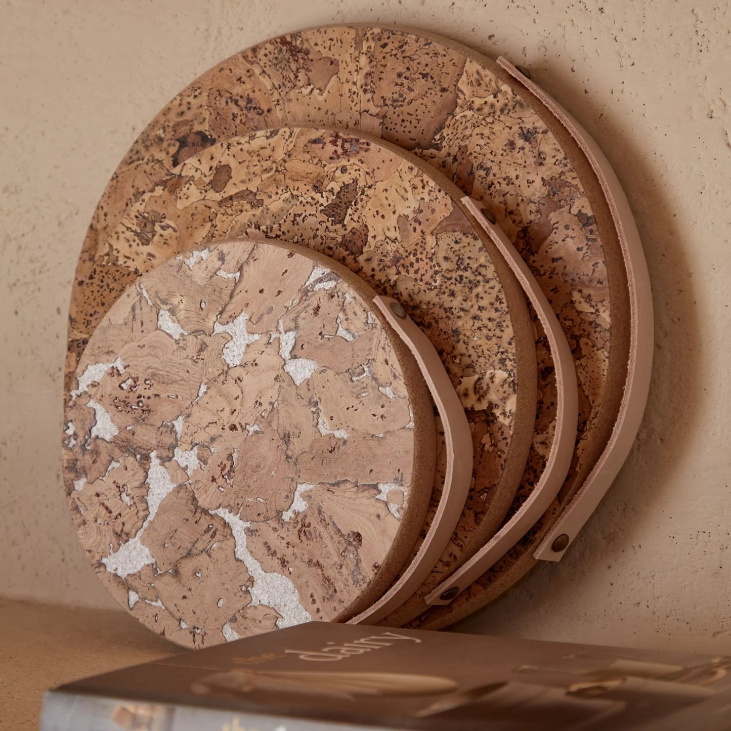 Cork Trivet with Leather Handle  | 3 Sizes