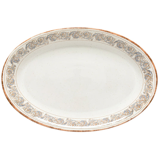 Oval Platter Sardegna | Casafina by COSTA NOVA | White-Cagliari Blue