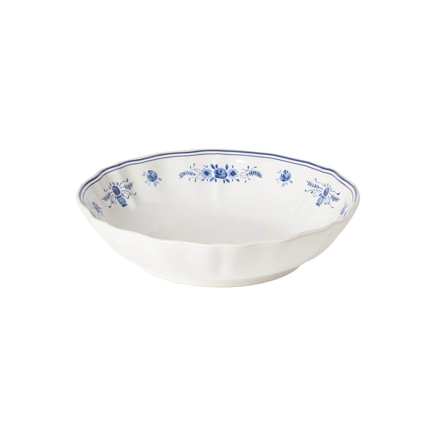 Soup/Pasta Bowl Vila | 9" White/Blue