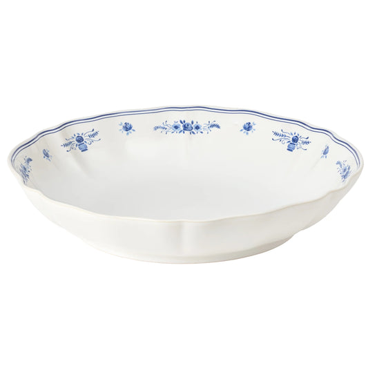 Low Pasta/Serving Bowl Vila | 13" White/Blue