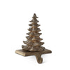 7 Inch Bronze Glittered Christmas Tree Stocking Holder