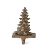 7 Inch Bronze Glittered Christmas Tree Stocking Holder