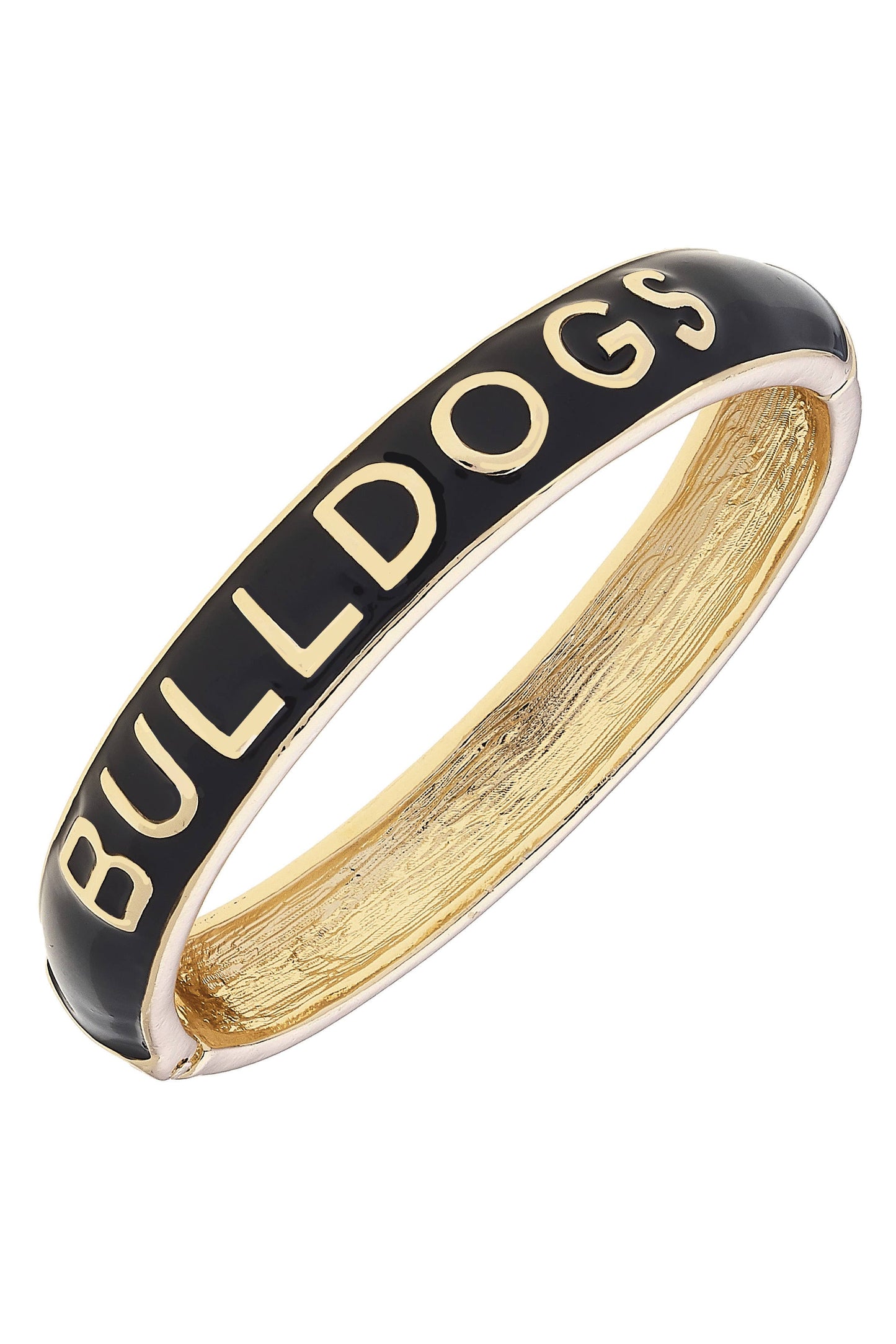 Georgia Bulldogs Sculpted Enamel Hinge Bangle | Black