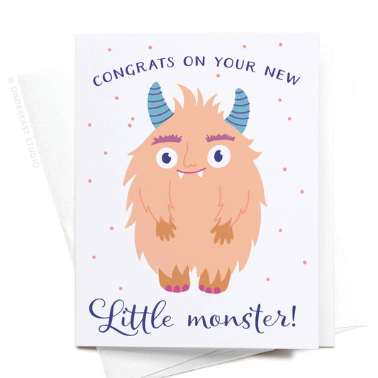 Congrats On Your New Little Monster! Greeting Card
