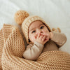 Garter Stitch Knit Bonnet | Latte