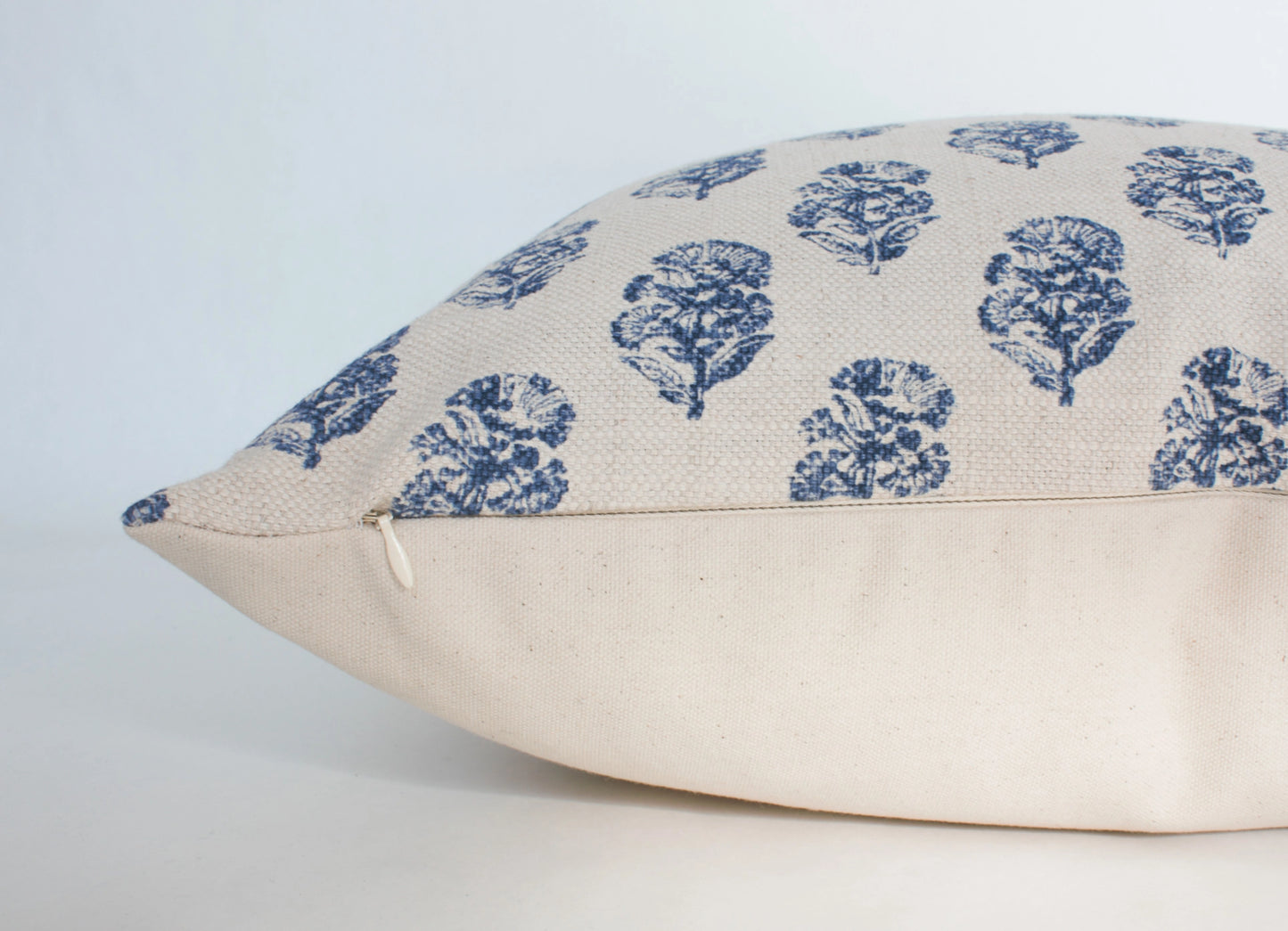 Owen | Navy Blue Floral Pillow | 14x20