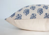 Owen | Navy Blue Floral Pillow | 14x20