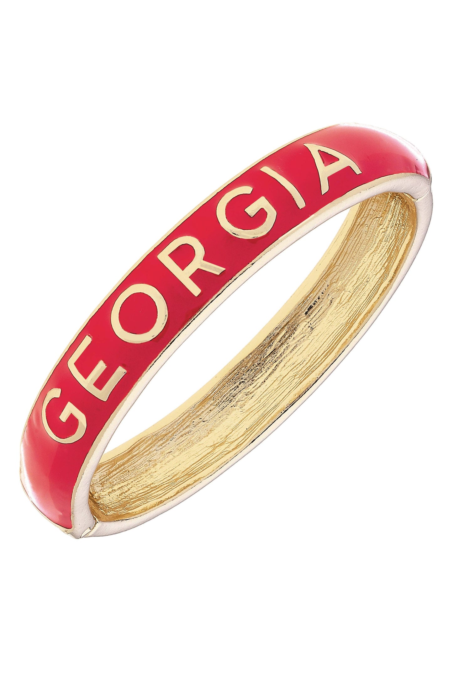 Georgia Bulldogs Sculpted Enamel Hinge Bangle | Red
