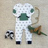 Rowdy Rugby Romper | Pony Portrait With Gallatin Green And Nantucket Navy