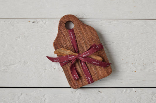 Mini Appetizer Board | Natural | Merlot Ribbon