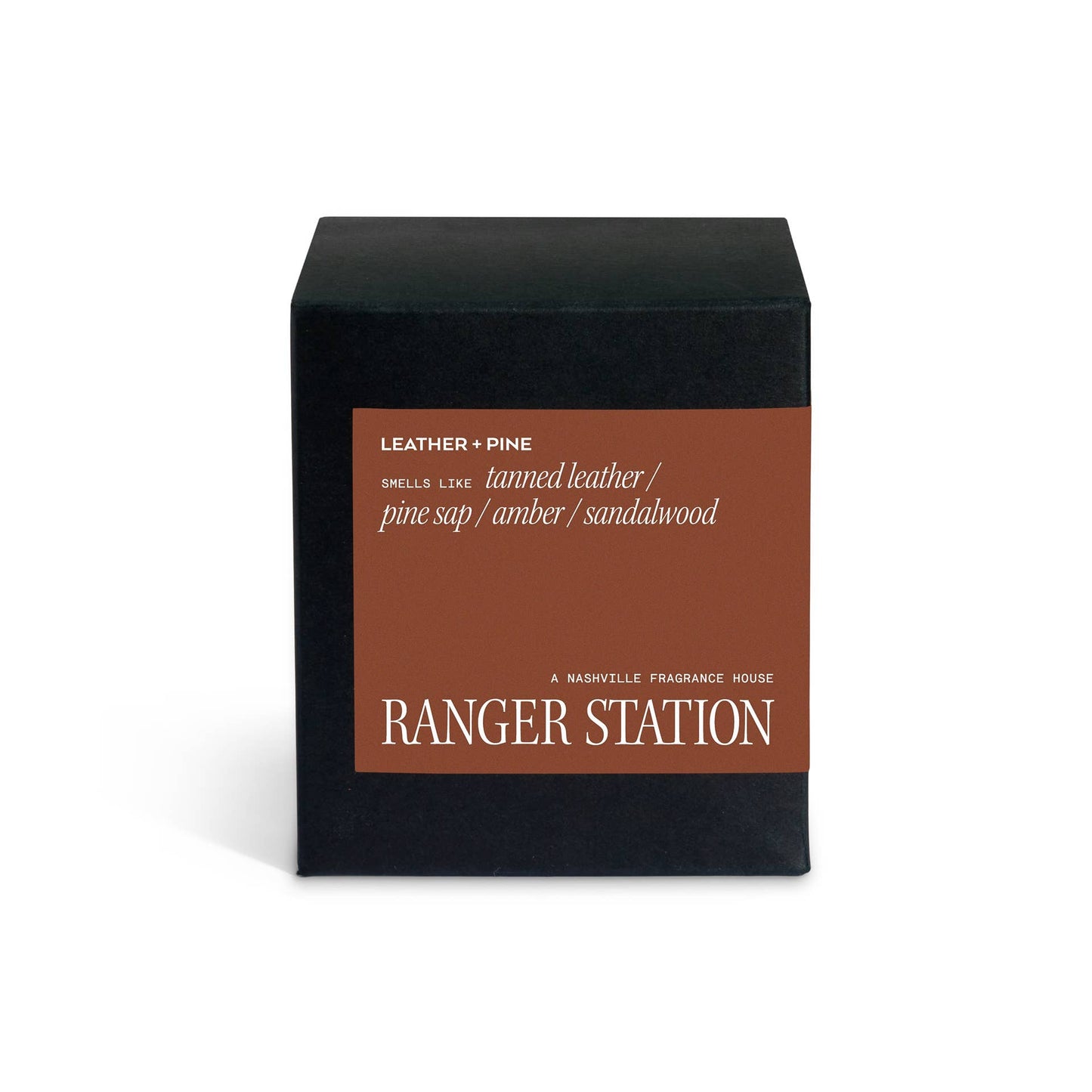 Leather + Pine Candle | 11 oz Rocks Glass
