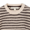 Organic Crewneck Sweater | Chocolate & Tan Stripe